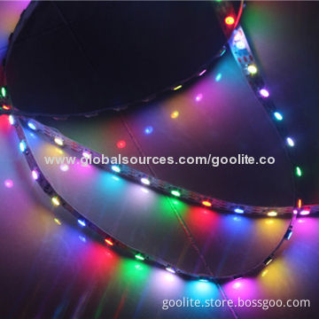 Waterproof IP68 12V DC 3528 SMD LED Colorful Flexible Strip Light , LEDs 60 Pieces/m